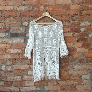 Boho Lace Dress / Cover Up